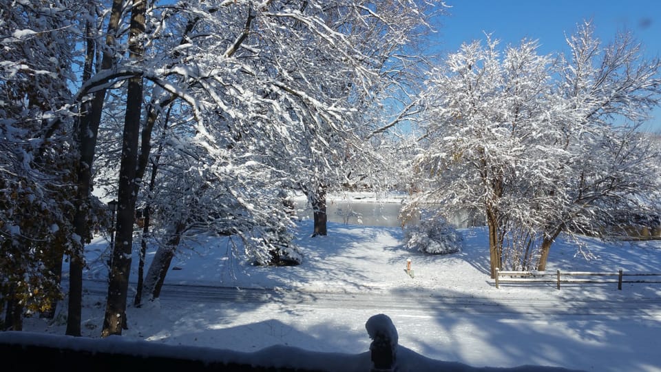 Beautiful lake views, even in the winter. 