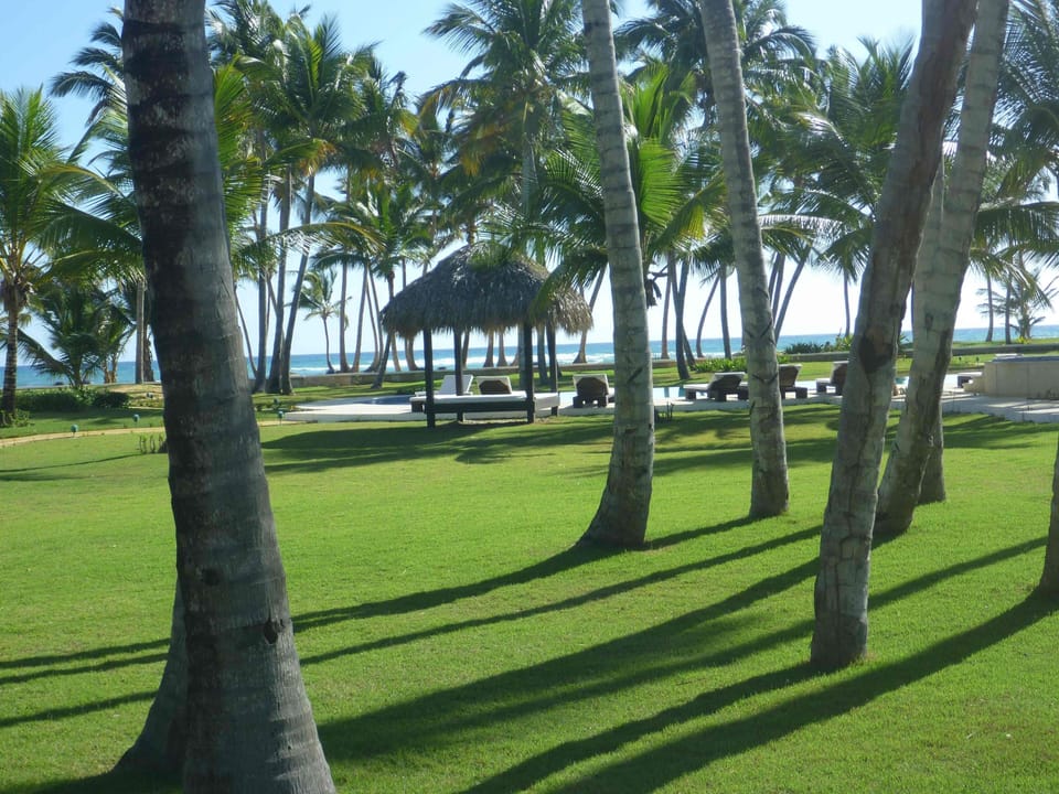 The private grounds - looking at pool and ocean