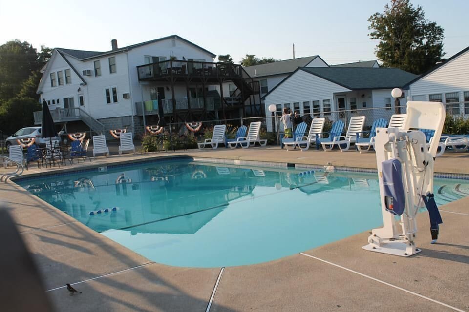 Another view of our heated pool. Take a very relaxing swim or Jacuzzi.