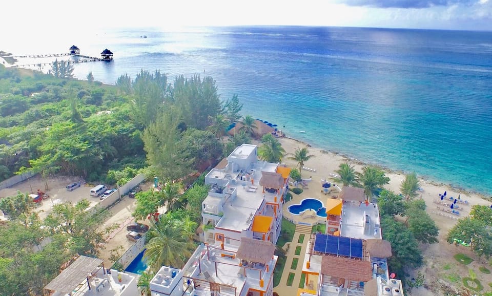 Aerial View with  Chankanaab the far left.  Amazing place to meet the dolphins