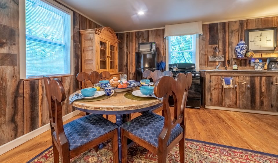 Cabin accommodates four comfortably - tableware and cooking utensils provided