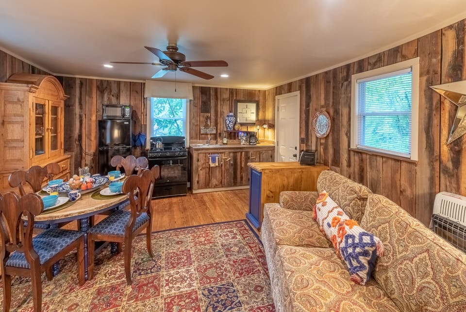 The main living area - open concept dining/kitchen/living