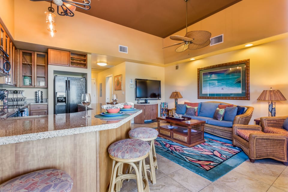 Spacious bar seating.