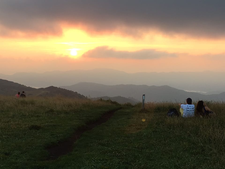 Sunset at Max Patch... Entrance one mile from cabin