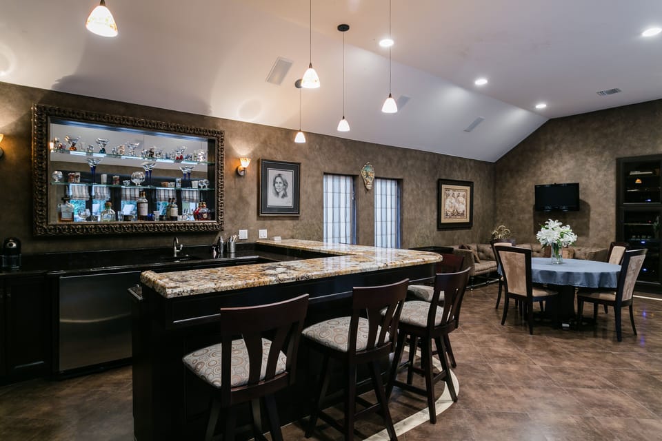 Beautiful bar for mixing up your favorite cocktails! 