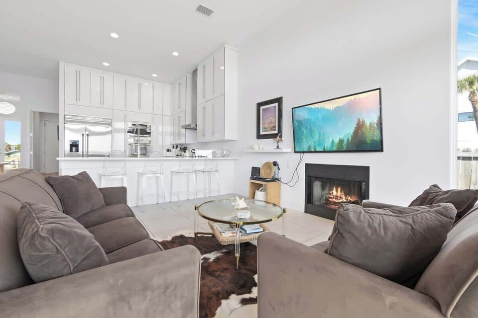 Open layout brings living space and kitchen together