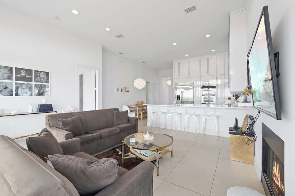 Plenty of seating options. Larger sofa transitions to a pull out sofa