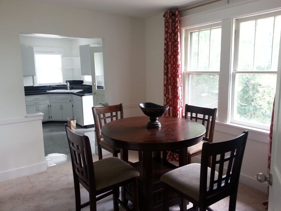 dining room and kitchen