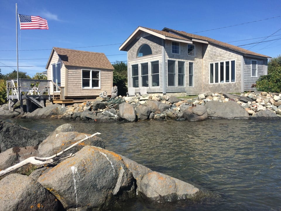 High tide at Rosehip Cottage