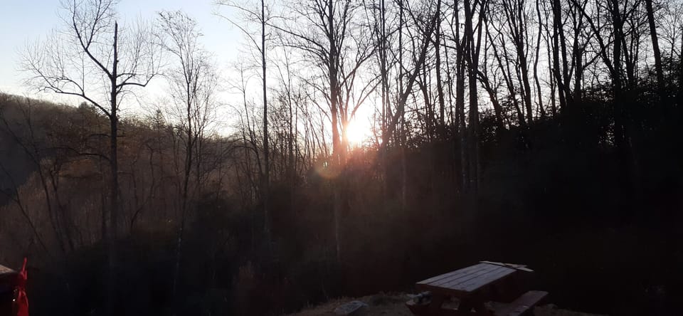 Sunrise on the deck.