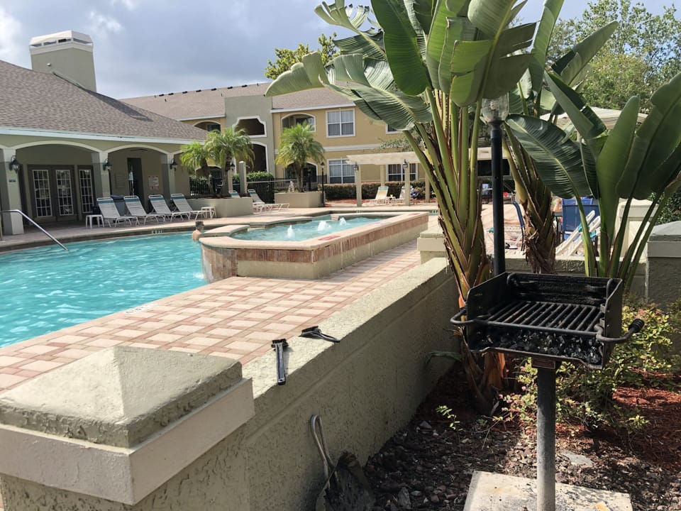 Barbecue area by the pool
