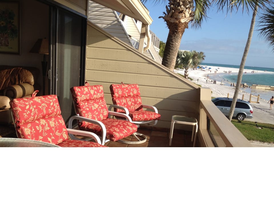 Front Deck on Main Level Faces West- unobstructed panoramic sunset view. 