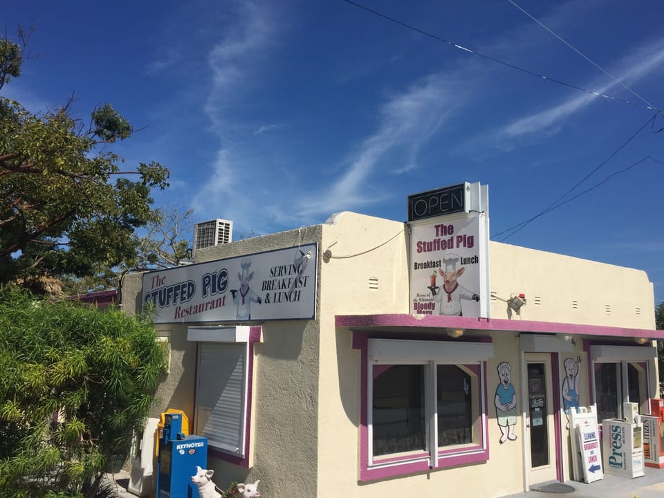 We recommend the Stuffed Pig located at 35th street in Marathon for breakfast