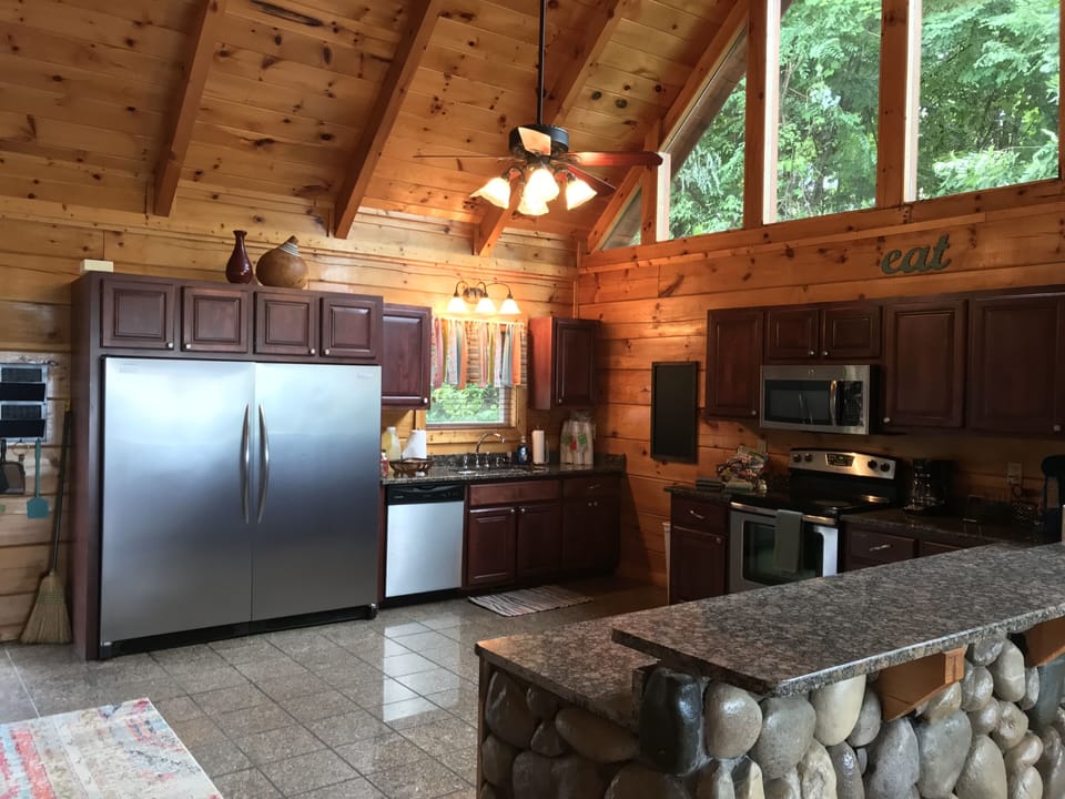 Large kitchen with everything you'll need for large groups
