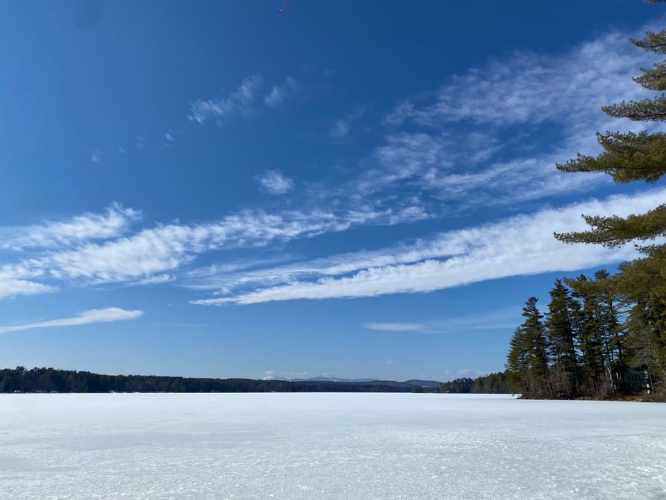 View from the shore in the winter