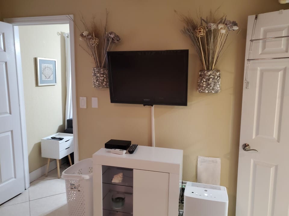 TV in bedroom and living room