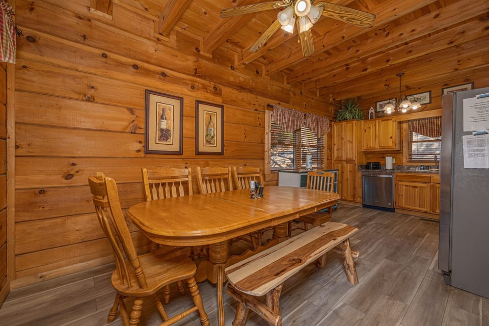 Dining table in eat-in kitchen