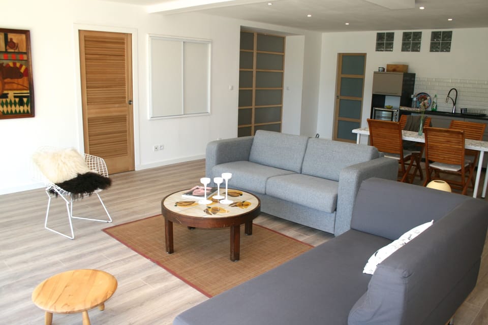 Lounge and open plan kitchen 