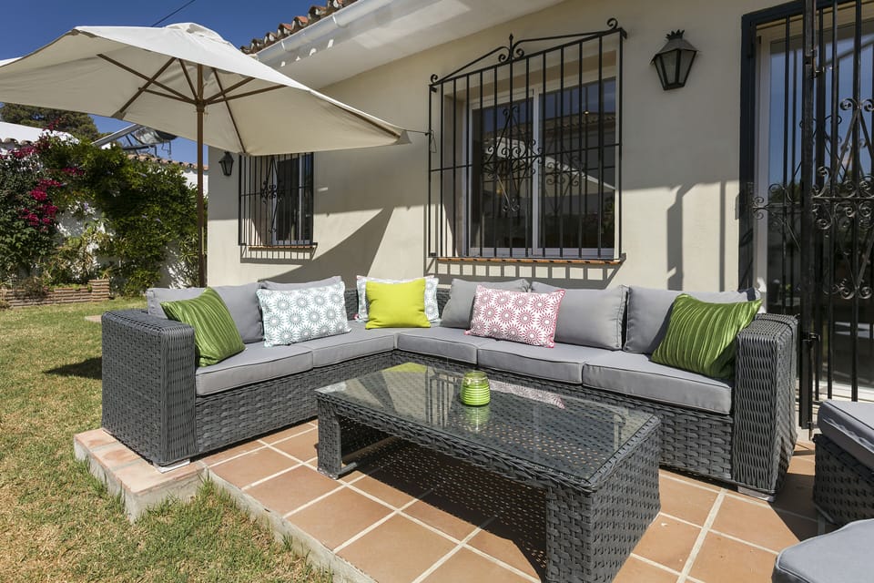 Comfy terrace seating 
