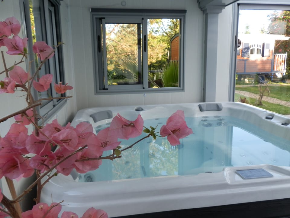 Indoor spa tub