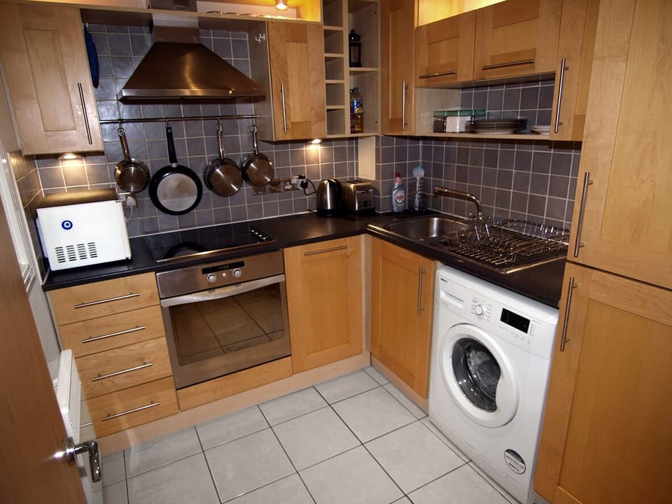 Kitchen is small, but practical. Everything is provided for a comfortable stay.