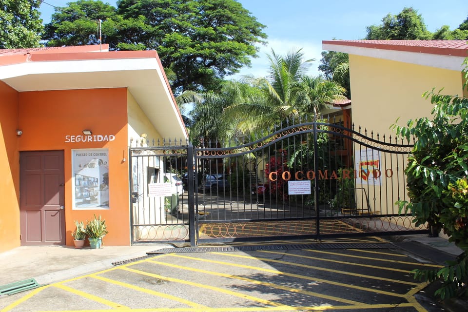Gated entrance to Cocomarindo. 