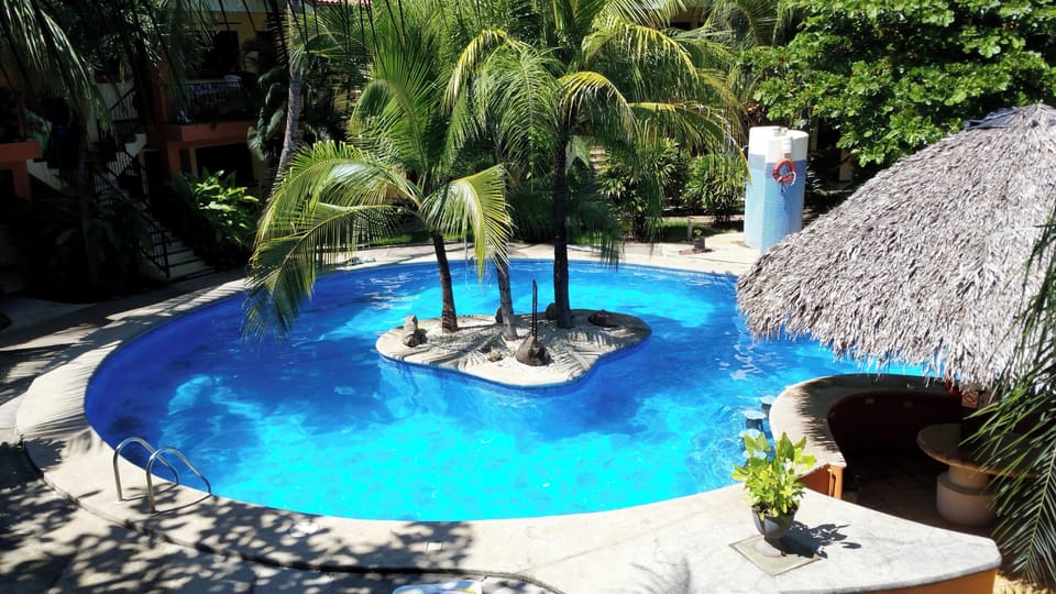 Pool in front of condo.