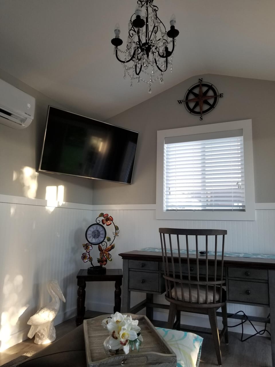 She-Shed has it all with heat/air conditioner and Smart TV!