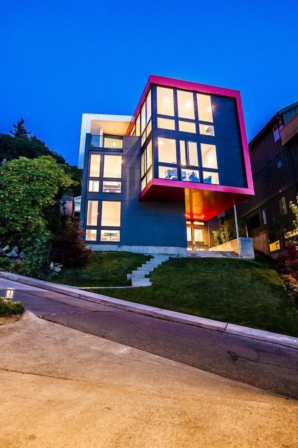 Exterior view of our entire home. The studio is located on the lower part.