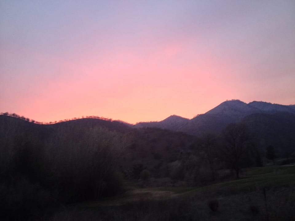 7 in the morning, and 7 in the evening are the magic 'pink' times of day.  