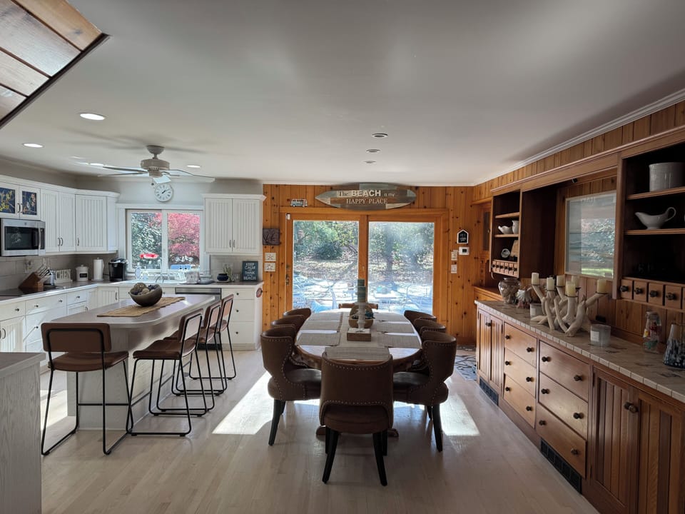 Dining area with new bar stools and dining table chairs for 2026