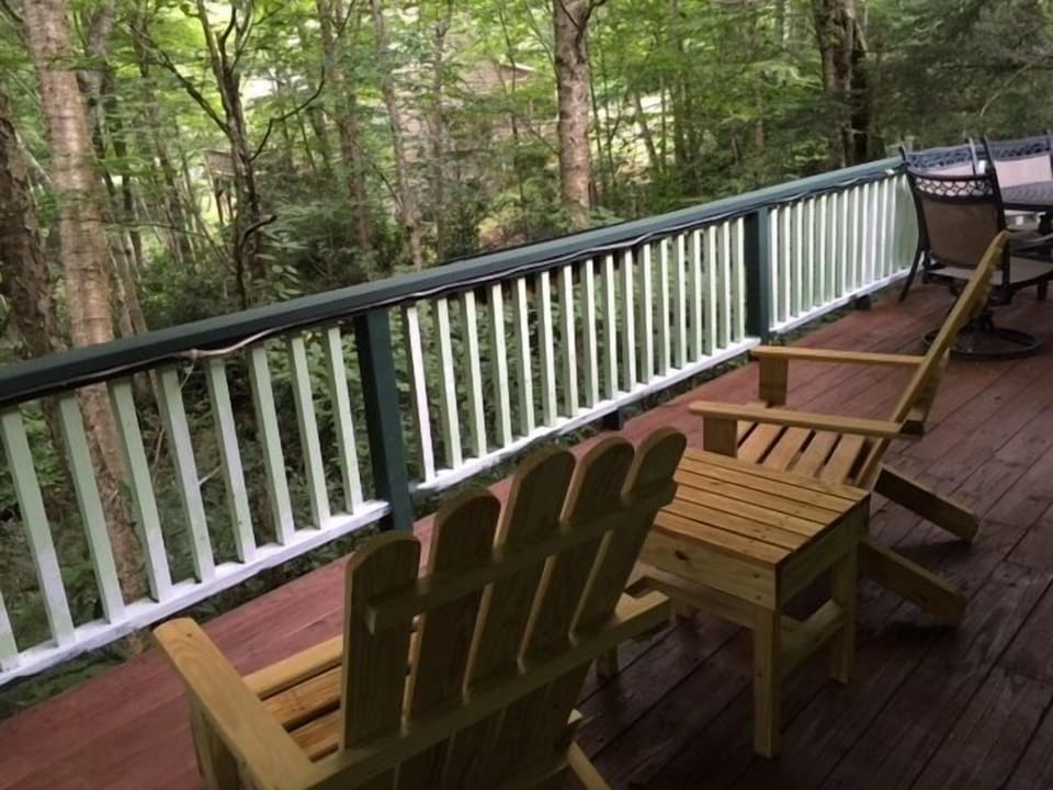 Large wrap around deck.  Great for entertaining!