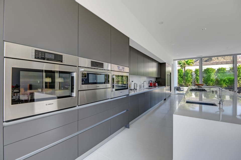 Top-of-range appliances in kitchen