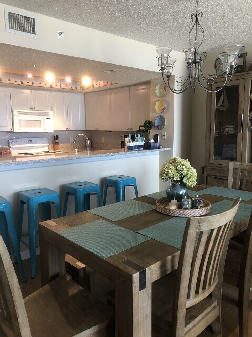 Dining room with ocean view.