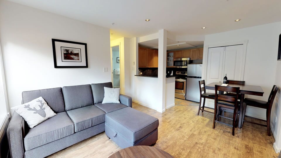 Spacious yet snug, perfect for movie nights or morning coffee.