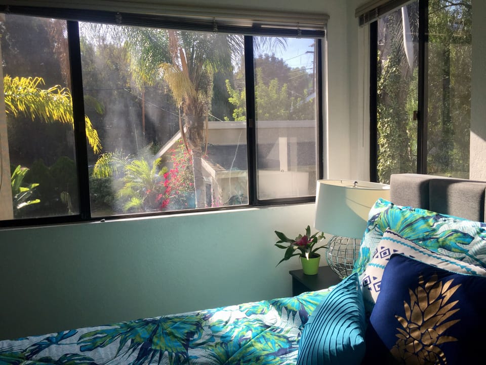 Tree top and canyon views from up front bedroom, vaulted ceilings too!