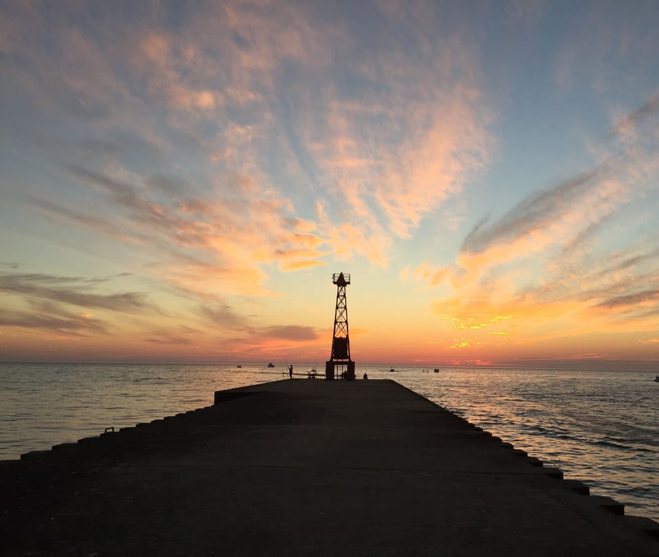 Enjoy breathtaking Lake Michigan sunsets from the south pier!