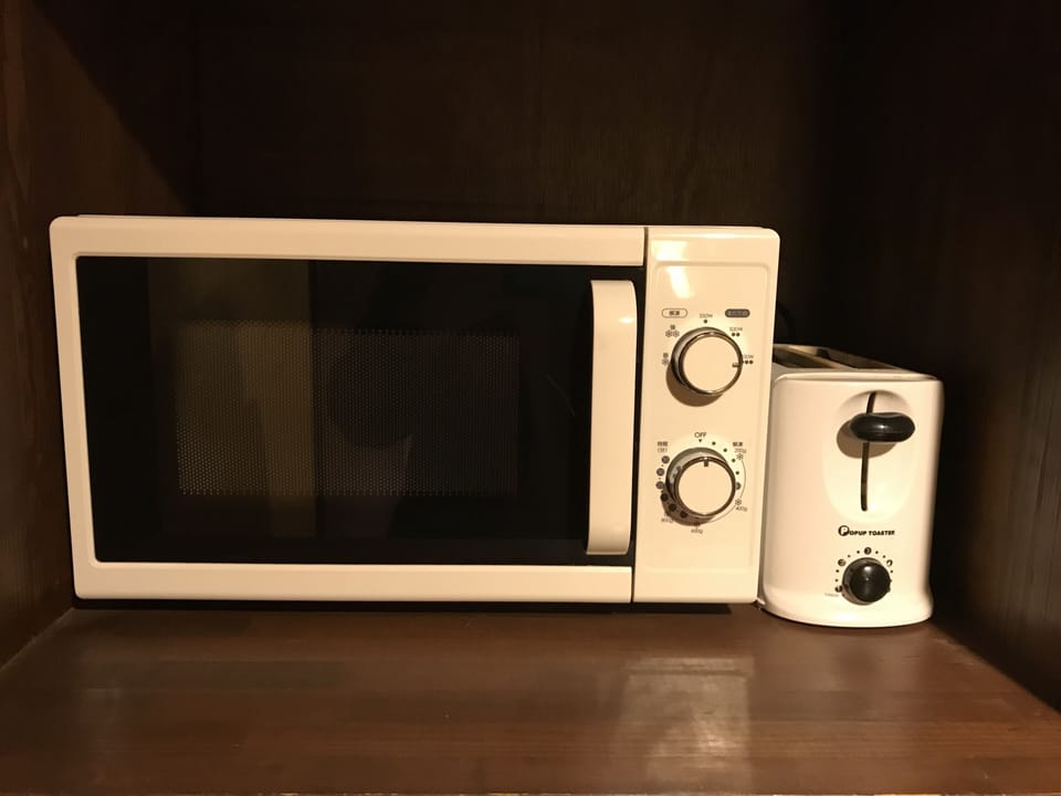 Microwave and toaster