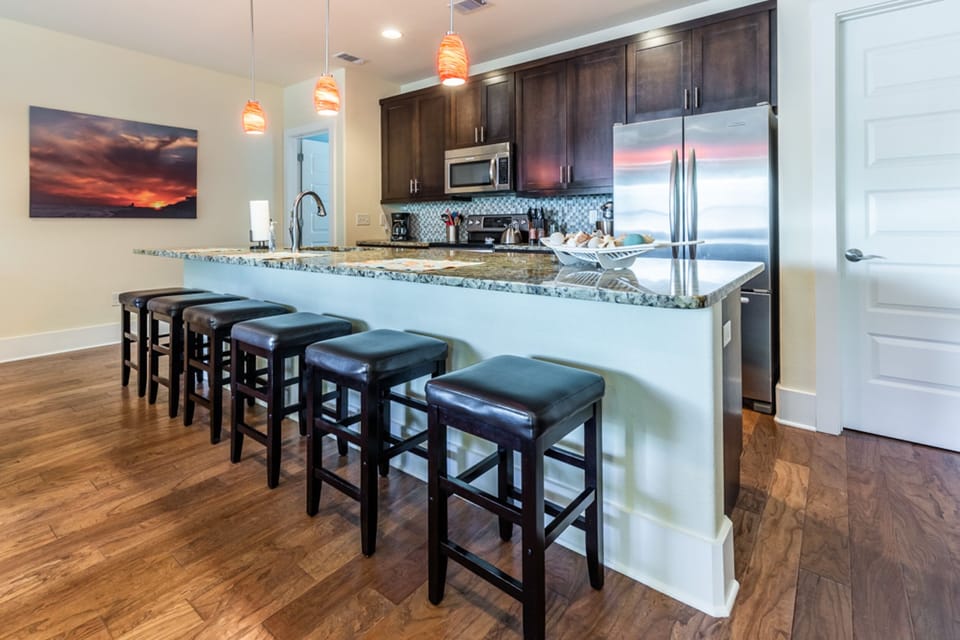 Kitchen island with seating for 6