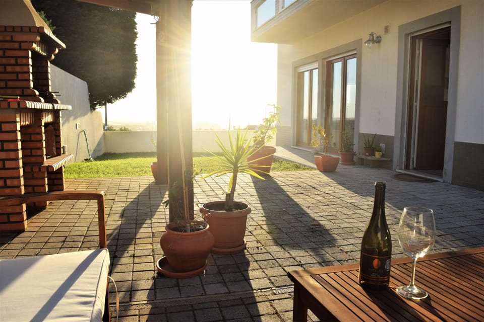 Outside terrace with view
