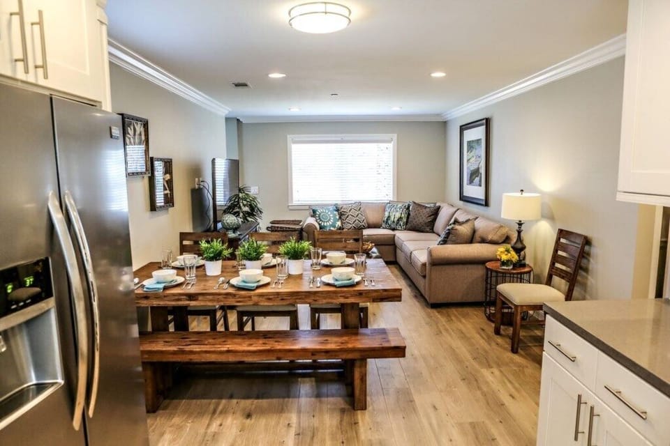 Open Concept Living Room, Dining Room and Kitchen view 3