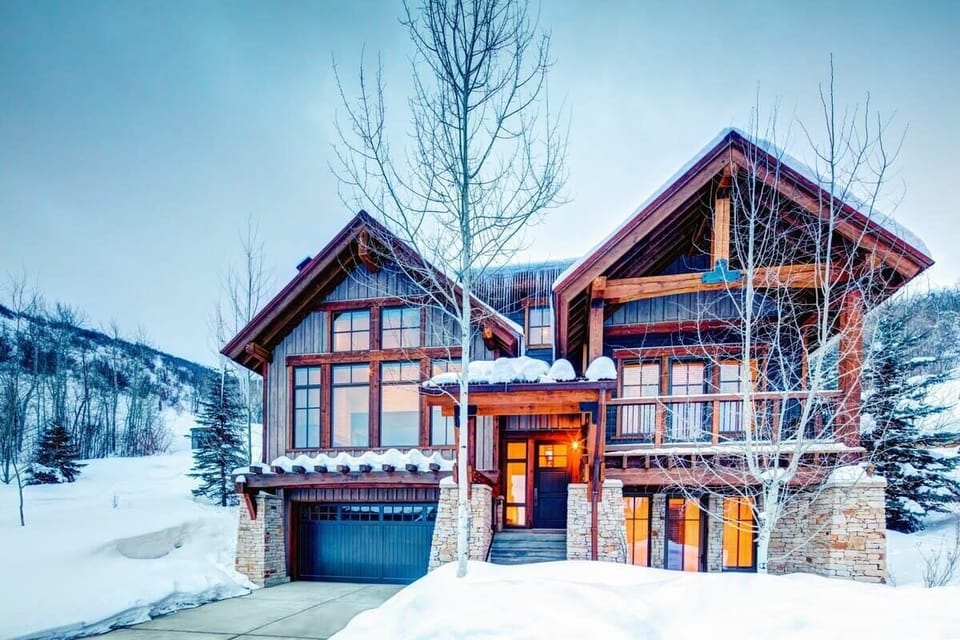 The Silver Star, with ski run on the left of the house