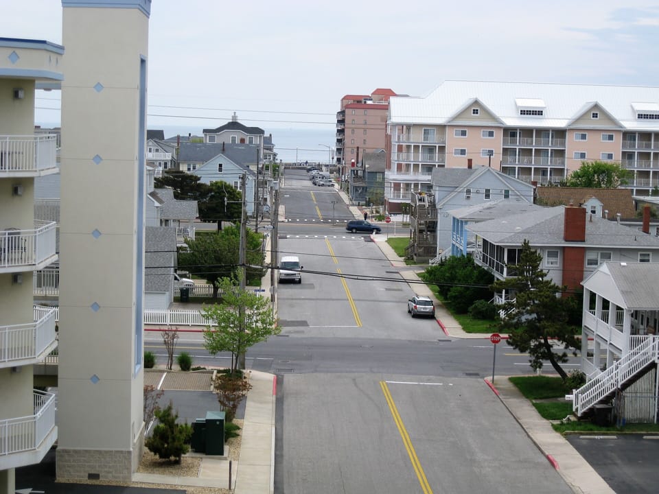 View of the ocean and boardwalk, just a short walk away.