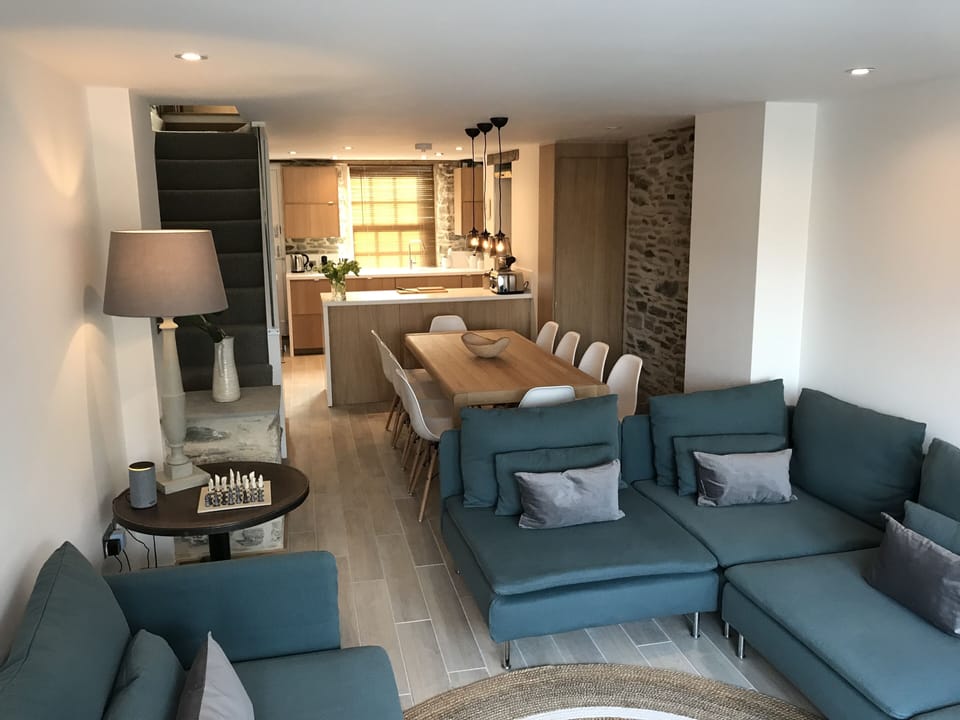 Lounge seating with TV