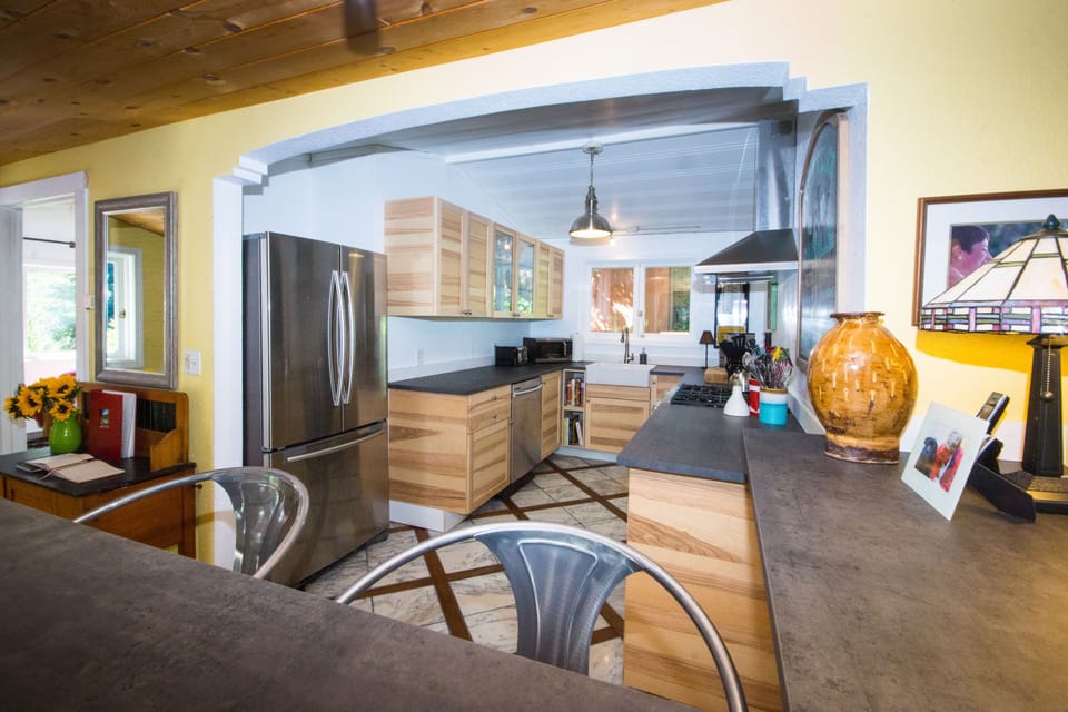 The newly remodeled kitchen.