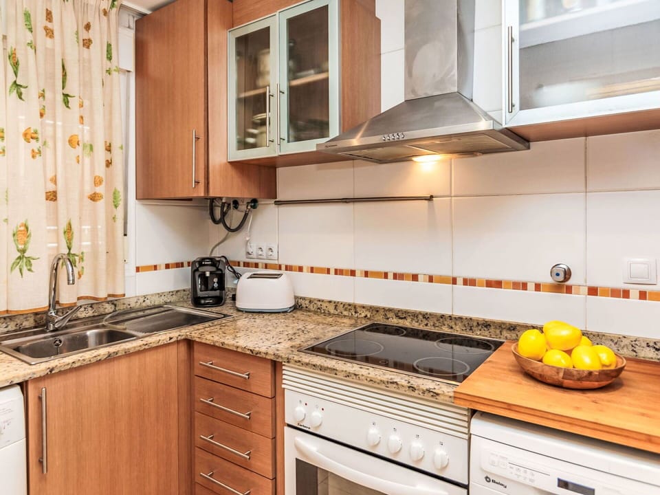 Kitchen, Kitchen Appliance, Countertop, Cabinetry, Major Appliance, Kitchen Sink, Kitchen Stove, Wood, Interior Design, Furniture
