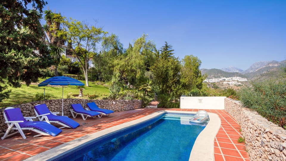 stunning views of the mountains from the completely private pool