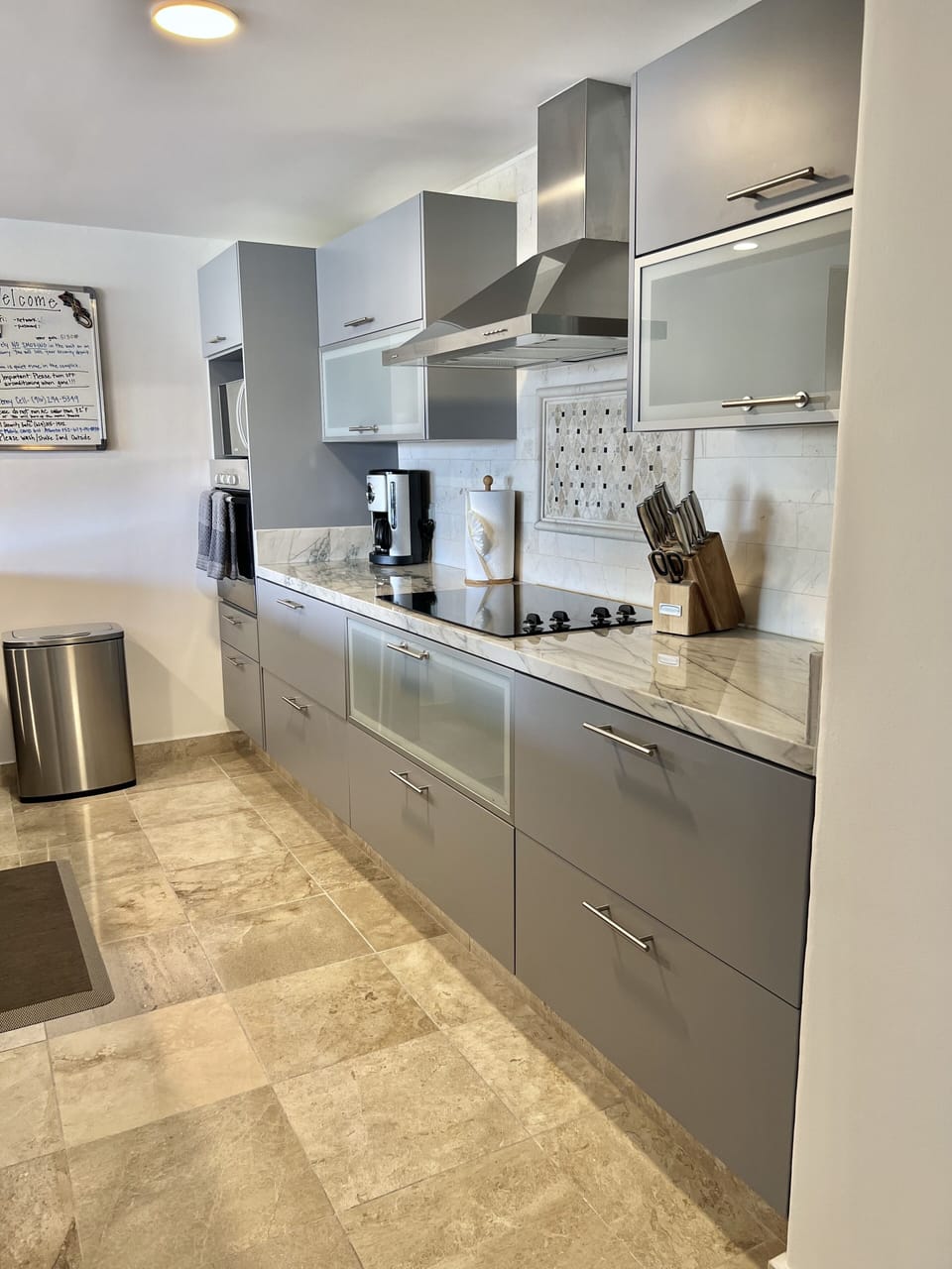 Microwave, oven, coffee maker, and electric cook-top