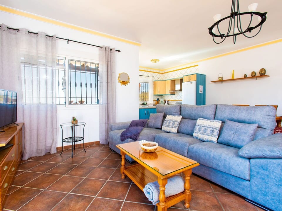 Table, Furniture, Property, Couch, Azure, Living Room, Wood, Interior Design, Orange, Lighting