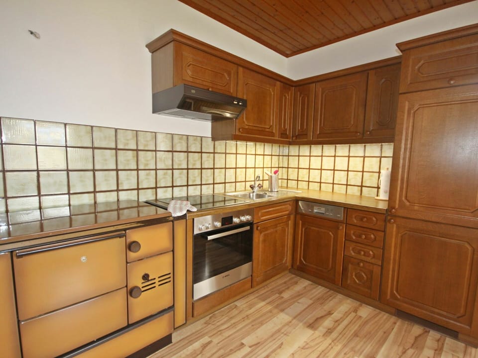 Brown, Cabinetry, Tap, Countertop, Furniture, Building, Property, Sink, Kitchen Stove, Drawer